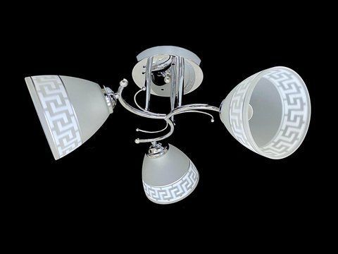 Люстра стельова на 3 плафони 9506E/3 Хром SP000048510 фото