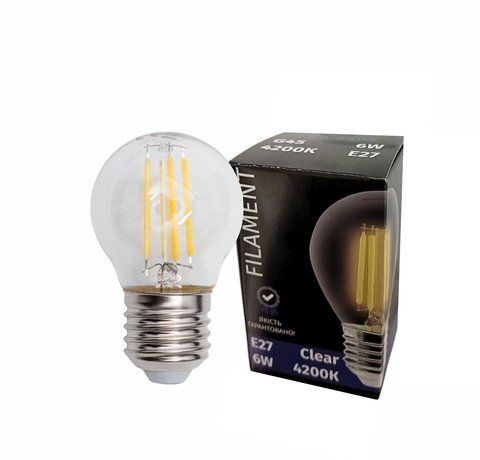 Лампочка LED SIRIUSSTAR filament clear 4402 6W (G45-4200K-E27) SP000035115 фото