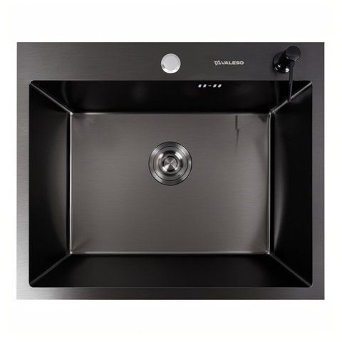 Кухонна мийка чорна 60*50 PVD VALESO Handmade ECN (2,0/0,5) SP000044310 фото