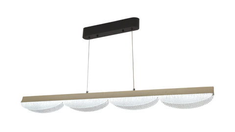 Люстра подвесная LED, 54w, VALESO,3000K/4000K/6500K с пультом и приложением LCD3176, Серебро SP000048950 фото