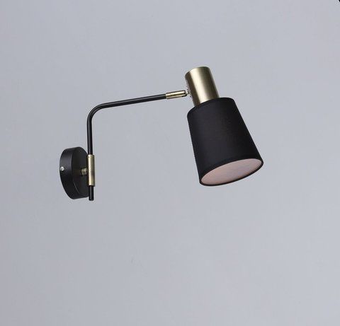 Бра настенная в стиле лофт Sirius B N6597/1W BK+AB SP000043713 фото