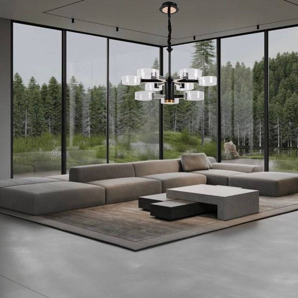 Люстра светодиодная акриловая Sirius N 3705-6 3 BLACK GD 98W SP000029831 фото