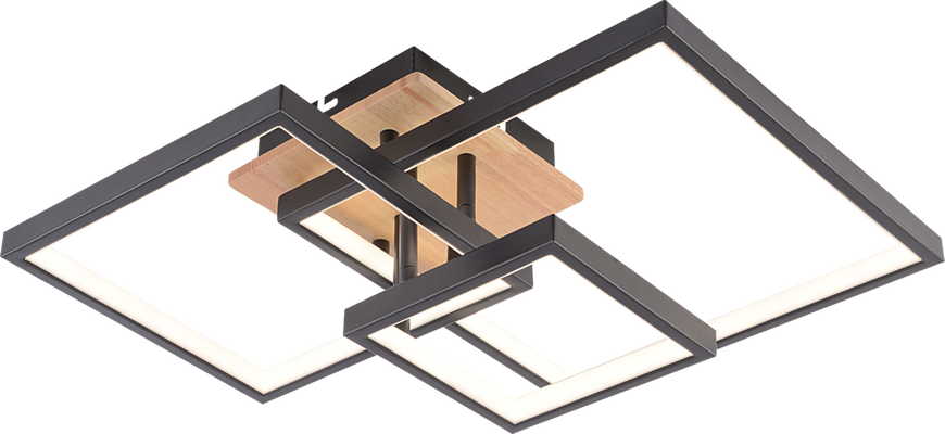 Потолочная люстра VALESO DK6589-3 BK+WOOD, черный + дерево, LED 102W SP000050421 фото