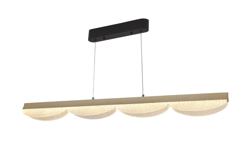 Люстра підвісна LED, 54w, VALESO,3000K/4000K/6500K з пультом та додатком LCD3176, Срібло SP000048950 фото