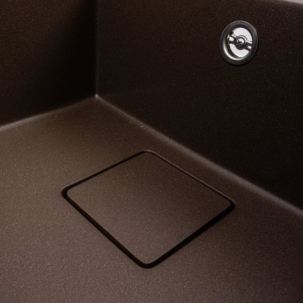 VALESO ESTERIS 6550 Granite Kitchen Sink in Dark Rock, Matte Finish