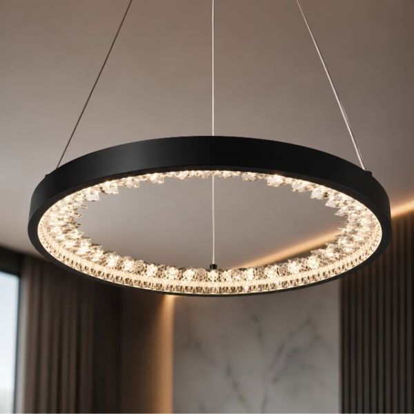 Люстра подвесная светодиодная G23529-40 BK SP000046313 фото