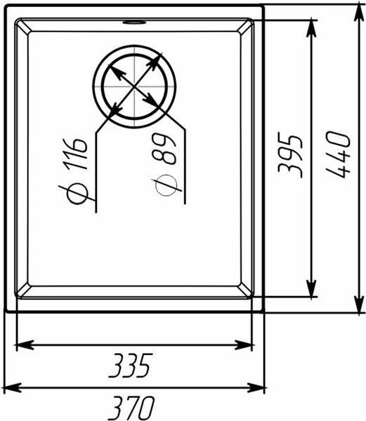 Гранитная кухонная мойка матовая VALESO ROXY 3744 Гренадин SP000047169 фото