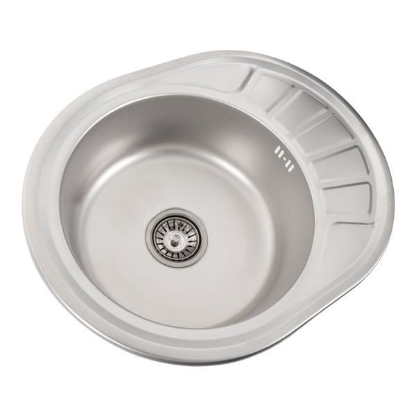 Кухонна мийка з нержавіючої сталі Platinum ДЕКОР 5745 L (0,8/180 мм) SP000000334 фото