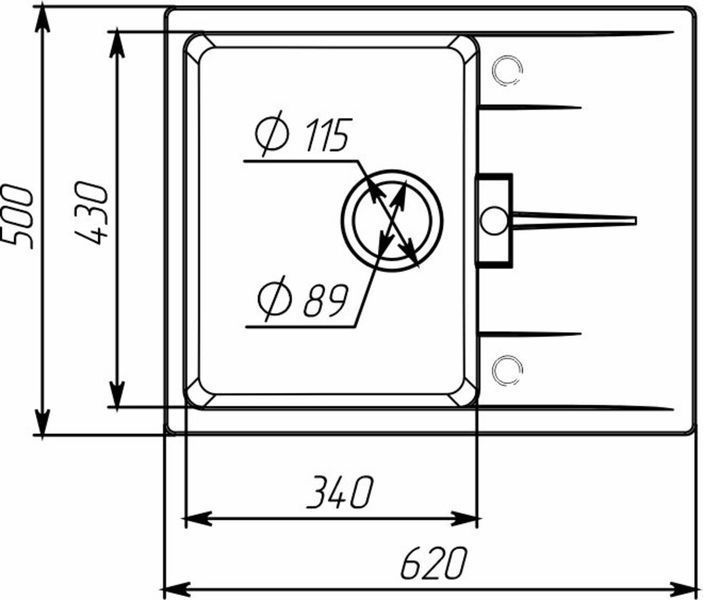 Гранитная мойка для кухни VALESO ZIRKONE 6250 матовая Антрацит SP000047333 фото