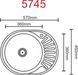 Кухонна мийка з нержавіючої сталі Platinum ДЕКОР 5745 L (0,8/180 мм) SP000000334 фото 6