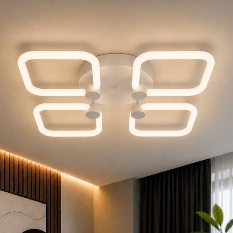 Пристальная LED люстра VALESO G 2589/4 WT 56W,3000K-6500K, Пульт: 2.4G с затемнением SP000045467 фото