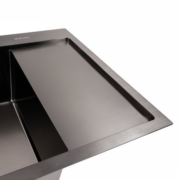 Кухонная мойка CM 65*50 L PVD черная VALESO Handmade 3.0/1.0 SP000043035 фото