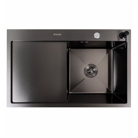Кухонная мойка CM 78*50 R PVD черная VALESO Handmade 3.0/1.0 SP000043040 фото
