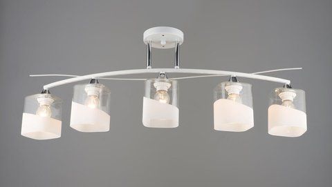 Люстра на пять плафонов K2258/5 (Белый+Хром) SP000045956 фото