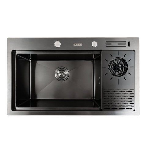 Кухонна мийка чорна PVD 78*46 Platinum Handmade SP000041338 фото