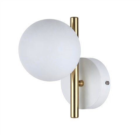 Бра настінне VALESO 5175-1, 1 плафон, метал + скло, білий + мідь, E27, 60W SP000052351 фото