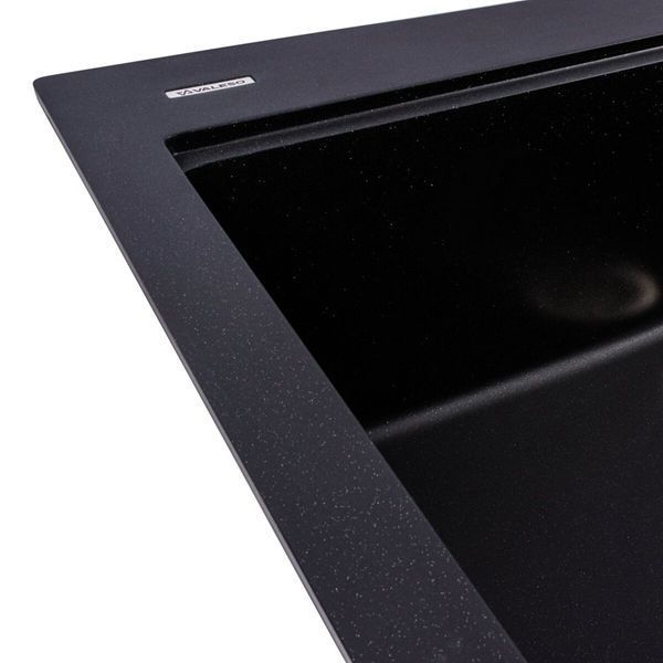 Гранітна мийка для кухні VALESO SAPPHIRE 7656 матова Чорна SP000049759 фото