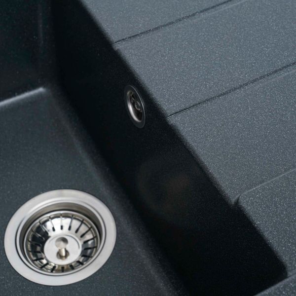 VALESO INTENSO 6550 Granite Kitchen Sink in Anthracite, Matte Finish