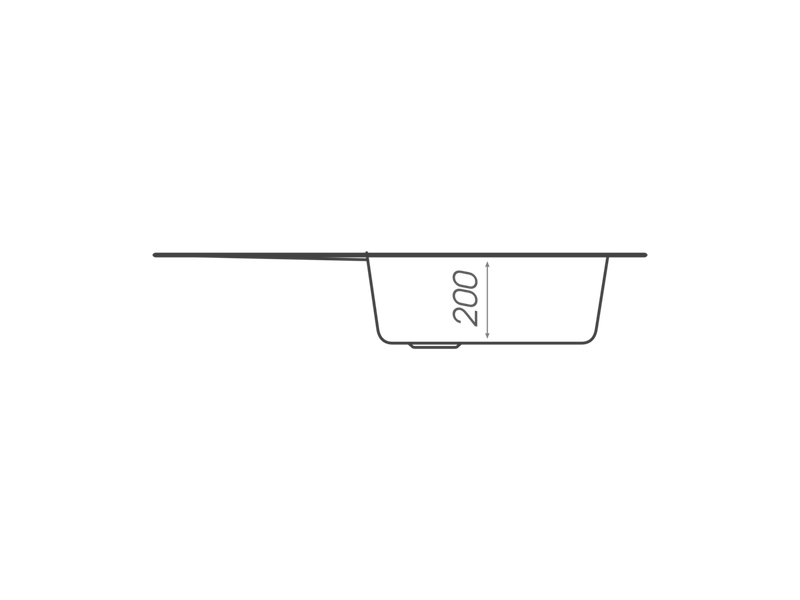VALESO INTENSO 6550 Granite Kitchen Sink in Anthracite, Matte Finish