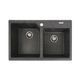 VALESO HARMONY 7850 Granite Kitchen Sink in Graphite, Matte Finish
