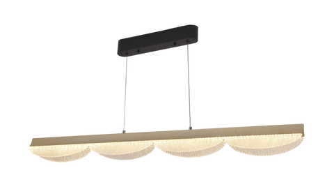 Люстра подвесная LED, 54w, VALESO,3000K/4000K/6500K с пультом и приложением LCD3176, Серебро SP000048950 фото
