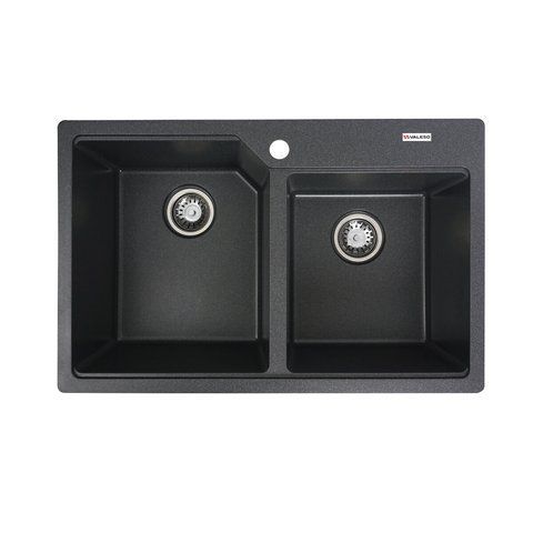 VALESO HARMONY 7850 Granite Kitchen Sink in Anthracite, Matte Finish
