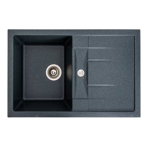 VALESO TROYA 7850 Granite Kitchen Sink in Anthracite, Matte Finish