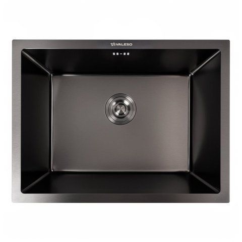 Кухонна мийка 58*43 PVD чорна VALESO Handmade D&Eacute;COR (монтаж під стільницю, 3,0/1,0) SP000032588 фото
