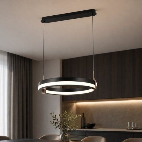 Подвесная LED-люстра VALESO G 2919/500D 108W, с пультом 2.4G с затемнением Черный+Золото SP000045638 фото