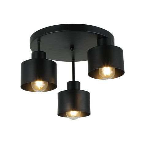 Люстра стельова VALESO G 07522/3 Matte Black, чорна SP000049084 фото