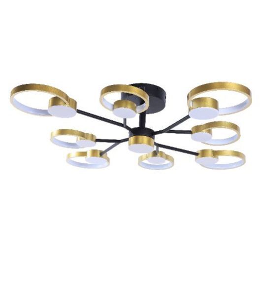 Люстра светодиодная акриловая Sirius Ш 1313/9 Black+Gold SP000032318 фото