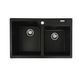 VALESO HARMONY 7850 Granite Kitchen Sink in Black, Matte Finish