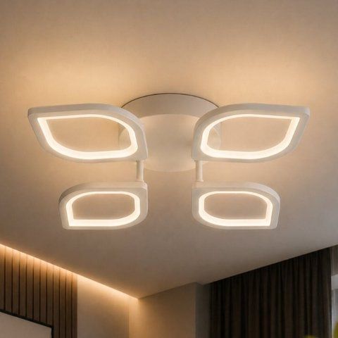 Светодиодная люстра VALESO с пультом IR с затемнением, Белый ,80W,3000-6500K,G 2713/4 SP000045511 фото