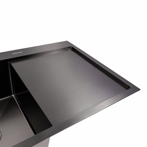 Кухонна мийка CM 78*50 L PVD чорна VALESO Handmade 3.0/1.0 SP000033656 фото