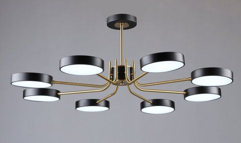 Люстра светодиодная в стиле лофт Sirius B N6371/8 BK+COP SP000043641 фото