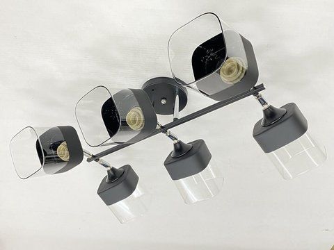 Стельова Люстра на 6 плафонів VALESO 91134/6 (Чорний+Хром) SP000048397 фото