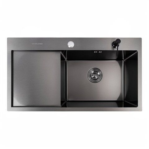 Кухонна мийка PVD чорна VALESO CM 78*43 R Handmade SP000048198 фото