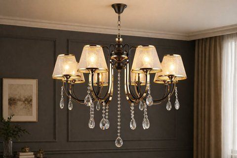 Люстра классическая для гостиной Sirius B NH5269/8 COFFEE+FGD SP000043447 фото