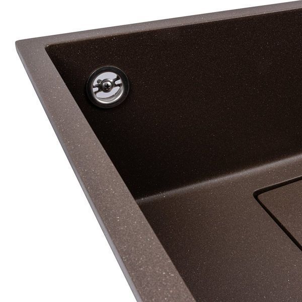 VALESO AMELI 5444 Granite Kitchen Sink in Dark Rock, Matte Finish