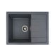VALESO INTENSO 6550 Granite Kitchen Sink in Gray Monsoon, Matte Finish