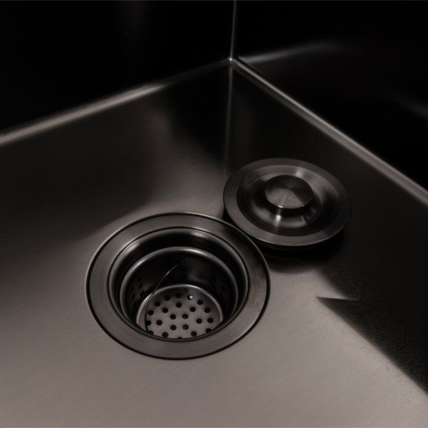 Кухонна мийка CM 65*50 L PVD чорна VALESO Handmade 3.0/1.0 SP000043035 фото