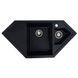 VALESO PANDORA 9950 Granite Kitchen Sink in Black, Matte Finish