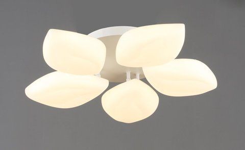 Люстра стельова світлодіодна VALESO 5 плафонів LED 60W Білий Сталь Акрил 3000K+6500K YH1411/5 SP000048867 фото