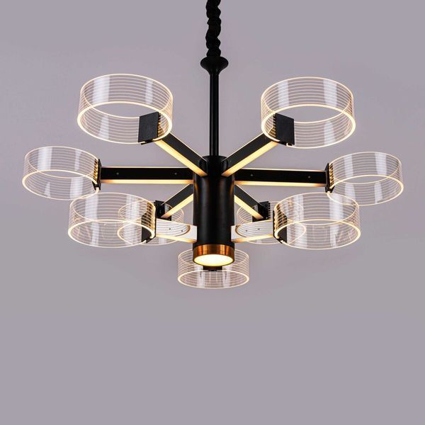 Люстра светодиодная акриловая Sirius N 3705-6 3 BLACK GD 98W SP000029831 фото