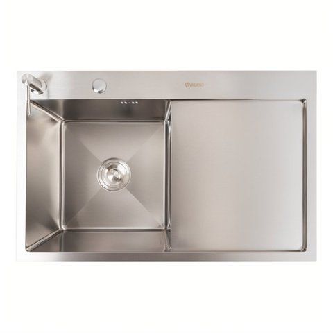 Кухонна мийка CM 78*50 L нержавійка VALESO Handmade (круглий сифон 3,0/0,8) SP000044287 фото