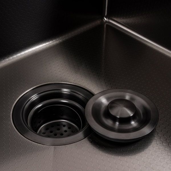 Кухонная мойка 50*50 PVD черная D&Eacute;COR VALESO Handmade ECN (2,0/0,5) SP000035139 фото