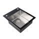 Кухонна мийка Platinum Handmade BLACK GLASS 600x510x200 SP000034803 фото 2