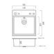 Кухонна мийка Platinum Handmade BLACK GLASS 600x510x200 SP000034803 фото 6