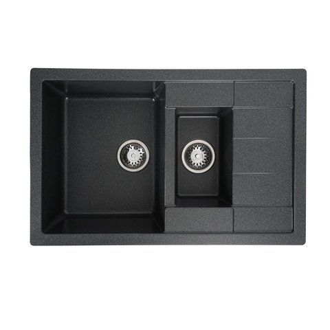 Platinum TOSKANA 7850W Granite Kitchen Sink in Anthracite, Matte Finish
