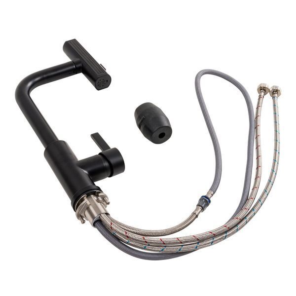 КОМПЛЕКТ Valeso Handmade мойка CM 65*50 R PVD черная + смеситель XK09B черный SP000051446 фото